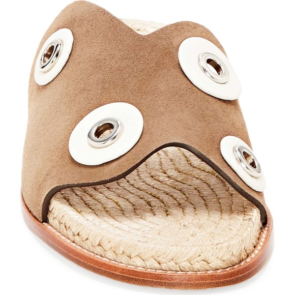 new Mercedes Castillo ☀︎︎ Hardware Detailed Suede Flat Sandals ☀︎︎ Brown 7M 37 - Picture 4 of 17